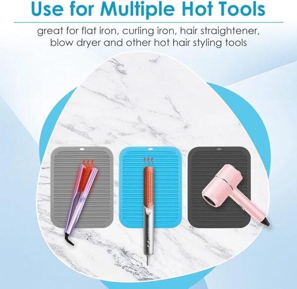 DeepKlean Large Silicone Heat Resistant Mat, Professional Hot Hair Tools Mat for Curling Iron -10% - Image 3