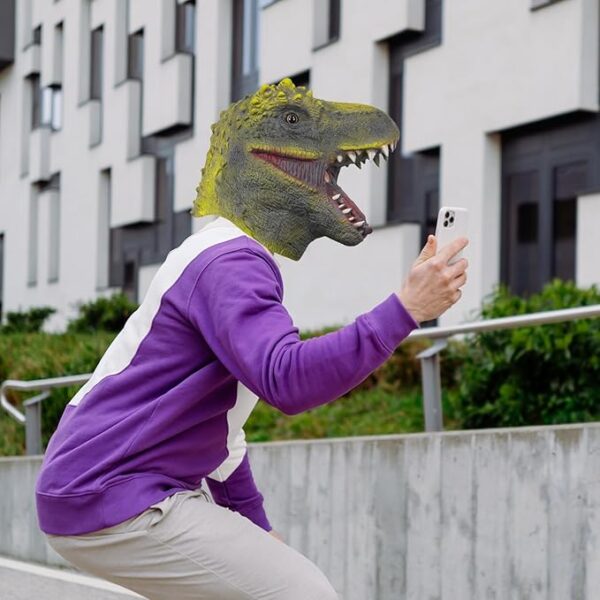 Dinosaur Head Mask Dinosaur Costume Animal Full Head Mask for Carnival - Image 2
