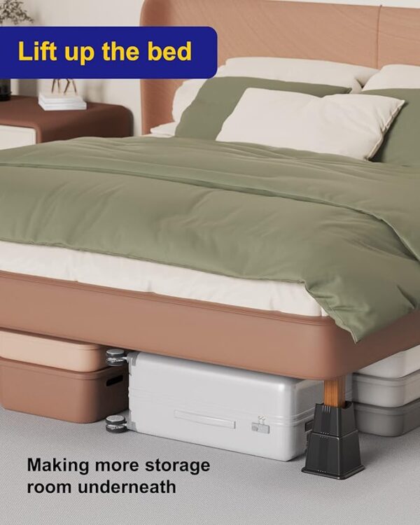 Bed Furniture Risers Elevate 3" in Height, Heavy Duty Rectangle Blocks for Couch,Chair,Table Legs,Bed,Cabinet - Image 5