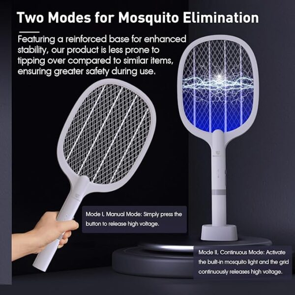 Bug Zapper Racket, Electric Fly Swatter Rechargeable Mosquito Zapper for Indoor and Outdoo -28% - Image 3