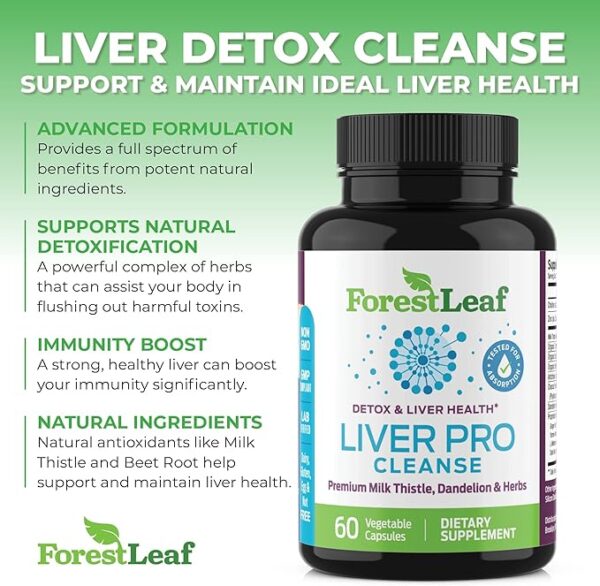 Liver Cleanse Detox & Repair - Fatty Liver Repair Detox Complex Supplement w/Choline, Zinc, Milk Thistle - Image 3