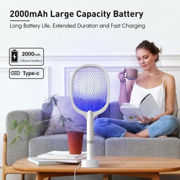 Bug Zapper Racket, Electric Fly Swatter Rechargeable Mosquito Zapper for Indoor and Outdoo -28% - Image 2