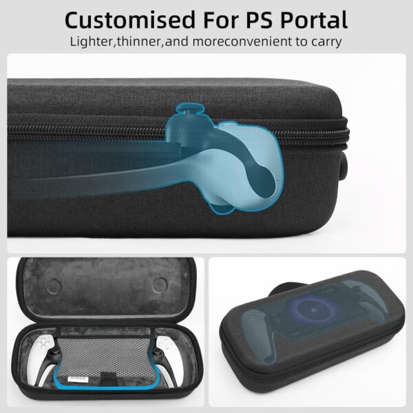 OZZYA Carrying Case for Playstation Portal Remote Player, Tailored Case for PS Portal with Accessory Storage Mesh - Image 4