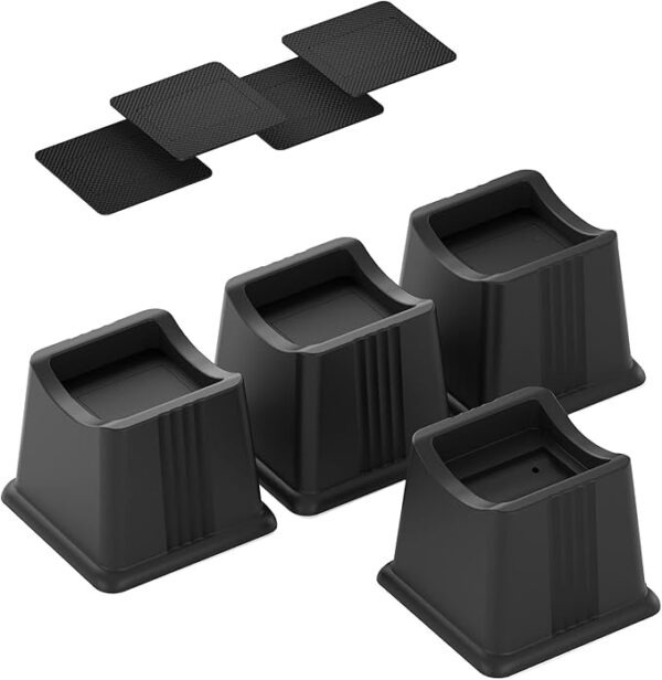 Bed Furniture Risers Elevate 3" in Height, Heavy Duty Rectangle Blocks for Couch,Chair,Table Legs,Bed,Cabinet