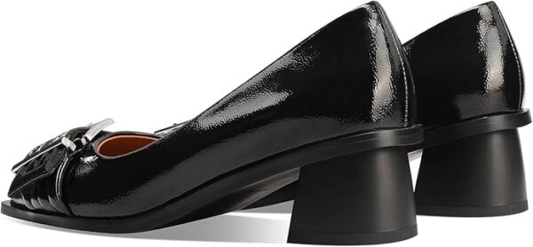 Women's Chunky Low Block Heels Mary Jane Closed Toe Work Pumps - Image 3