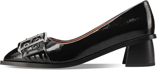 Women's Chunky Low Block Heels Mary Jane Closed Toe Work Pumps - Image 4