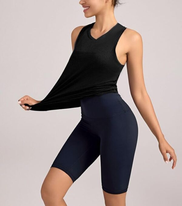 Running Tank Tops Loose Fit Racerback Workout Athletic Gym Yoga Shirts - Image 5