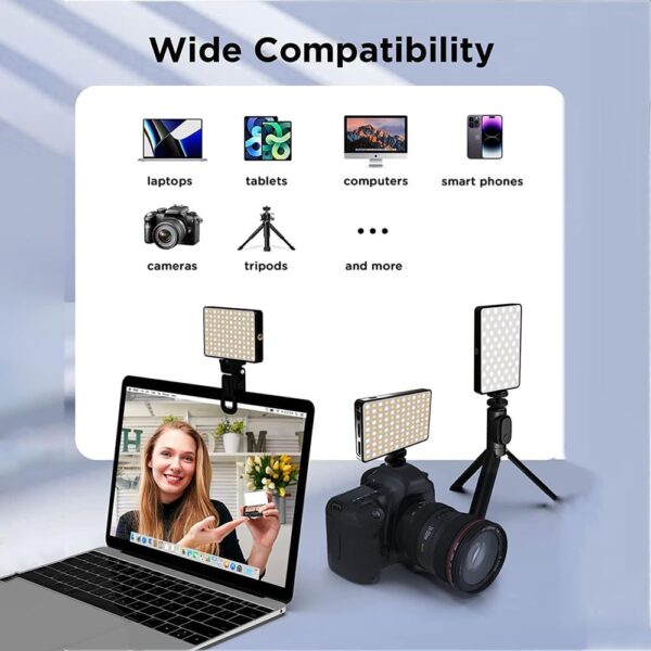 120 LED PhoneLight， Selfie Light - 5000mAh Battery, 3 Adjustable Light Modes, Clip-On Video Light for Flawless Selfies, TikTok/YouTube - Image 2