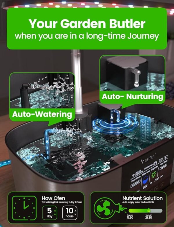 LetPot LPH-Max Hydroponics Growing System Kit, 21 Pods APP & WiFi Automatic Controlled - Image 3