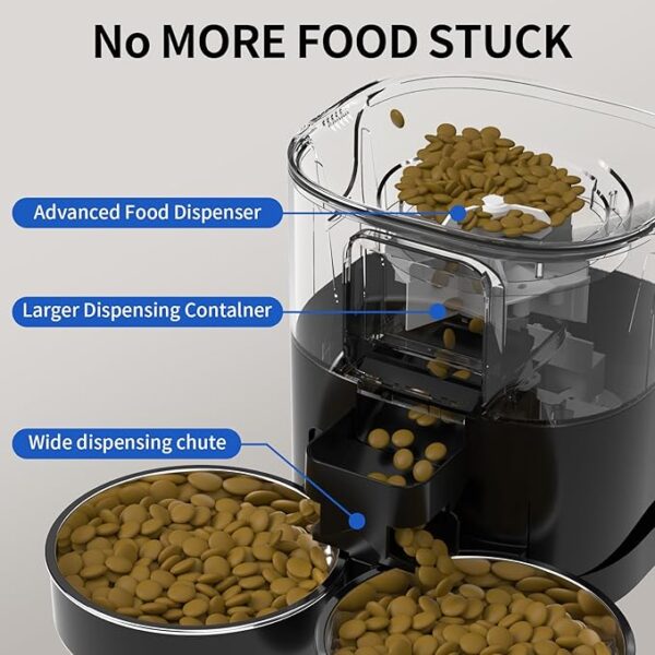 7L Automatic Cat Feeders for 2 Cats - 2.4G WiFi Timed Auto Feeder with APP Control -11% $39.99 $39.99 per count($39.99 / count) Typical price: $44.89Typical price: $44.89 - Image 4