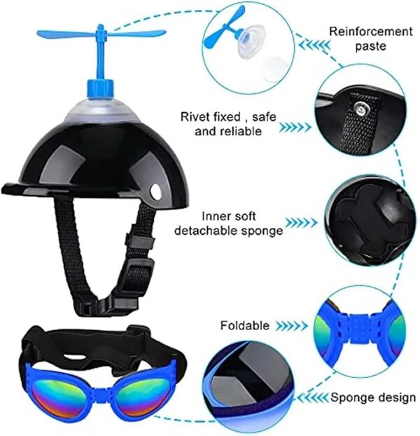 Small Dog Helmet and Goggles Set 2pcs Dog Motorcycle Helmet with Doggy Sunglasses Small Dog Helmet and Goggles Set 2pcs Dog Motorcycle Helmet with Doggy Sunglasses -19% $16.99 Typical price: $20.99Typical price: $20.99 - Image 5