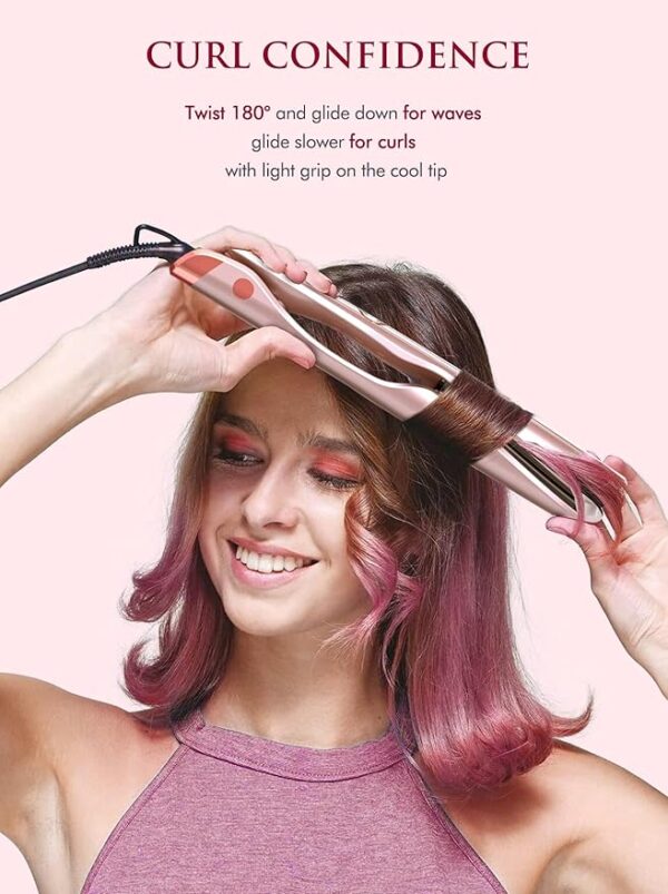 LANDOT 2-in-1 Flat Iron Curling Iron | 30s Heat-Up 12 Temp Settings & Ceramic Coating - Image 4
