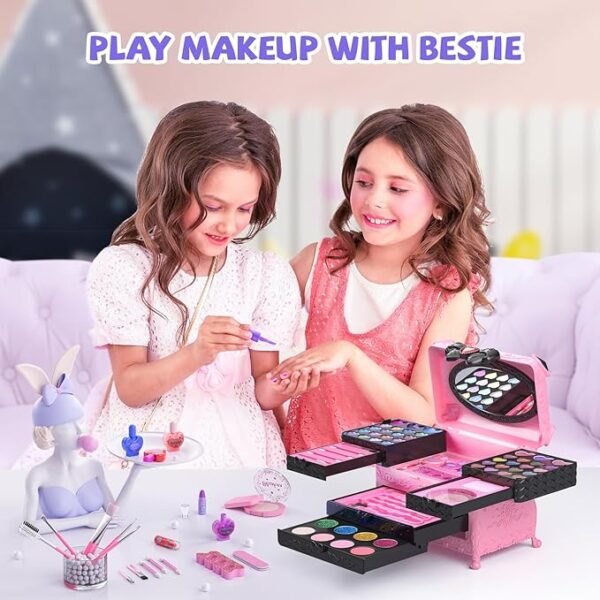 Kids Makeup Sets for Girls, 66pcs Real Cosmetic for Kids Toys with Mirror, Princess Washable Girls - Image 5