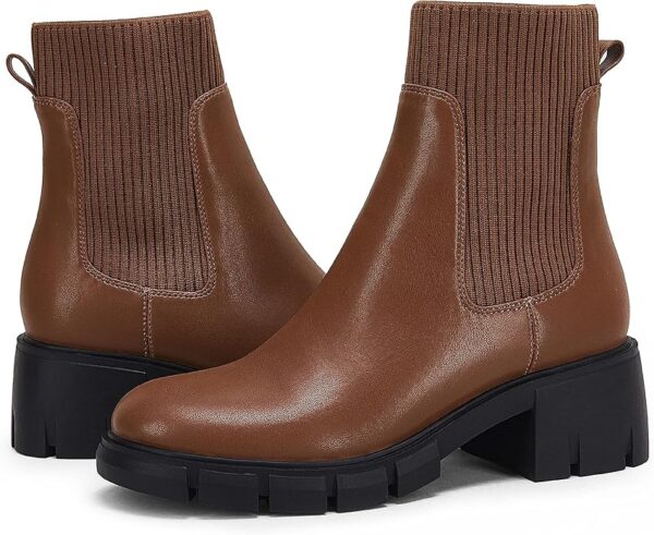 Ruanyu Womens Platform Ankle Boots Elastic Chunky Block Heel -25% $29.99 Typical price: $39.98Typical price: $39.98 - Image 4