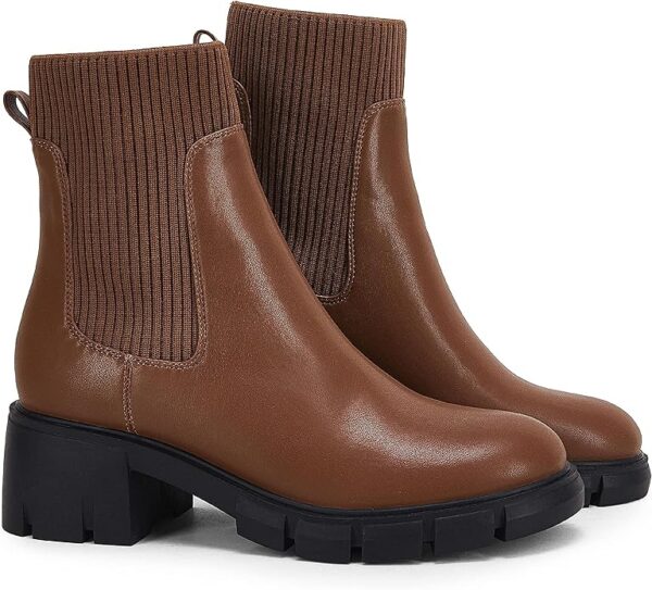 Ruanyu Womens Platform Ankle Boots Elastic Chunky Block Heel -25% $29.99 Typical price: $39.98Typical price: $39.98