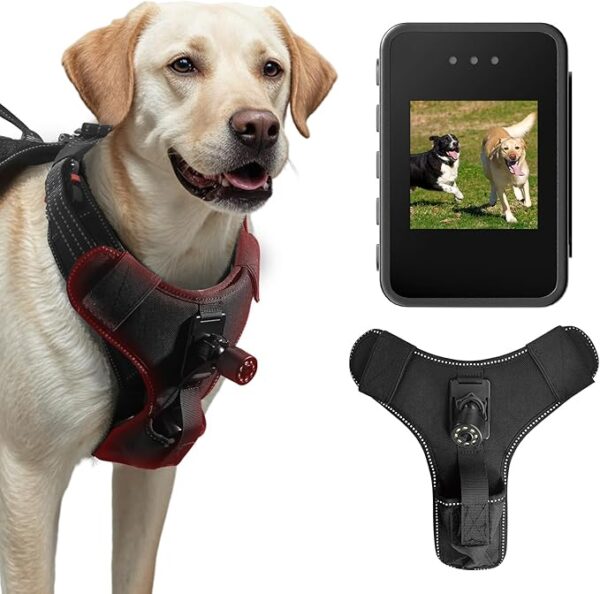 Dog Harness Camera, 1080P Camera with 1.54” Video Playback Function Screen, Record Dog Play -17%